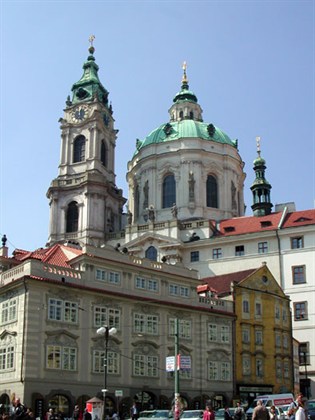 The tower of the Church of St. Nicholas in the Lesser Town